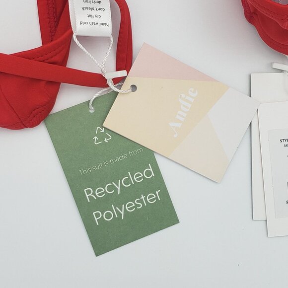 Andie Swim Kids Bikini Set Toddler Girls' Size 2T Cherry Red AK002 Summer NWT - Picture 7 of 13